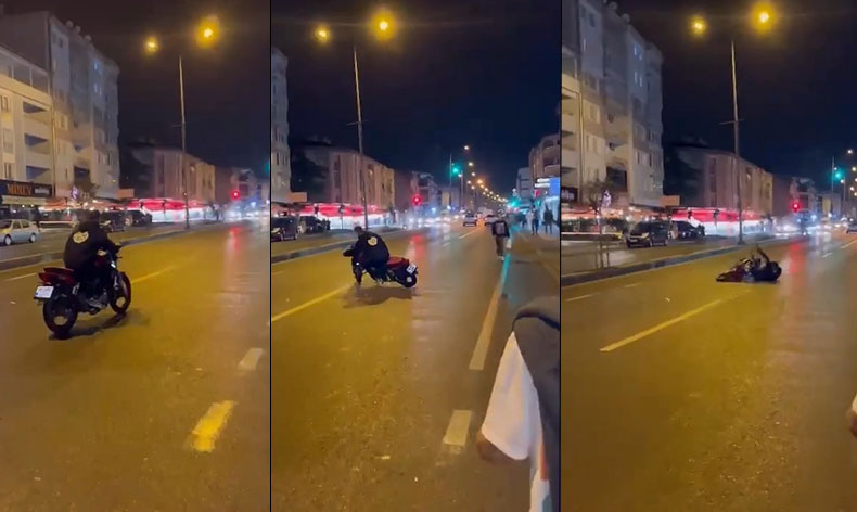 Bursa’da drift heyecanı kaza getirdi.