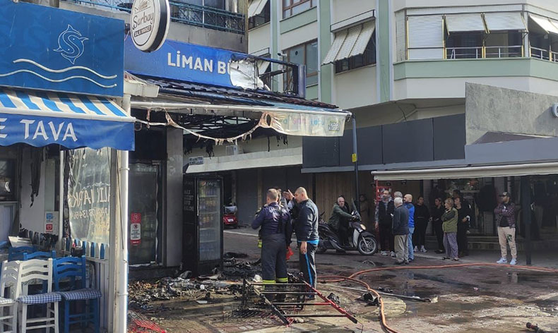 Erdek’te restoran yandı