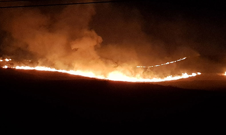 Alaca’da anız yangını
