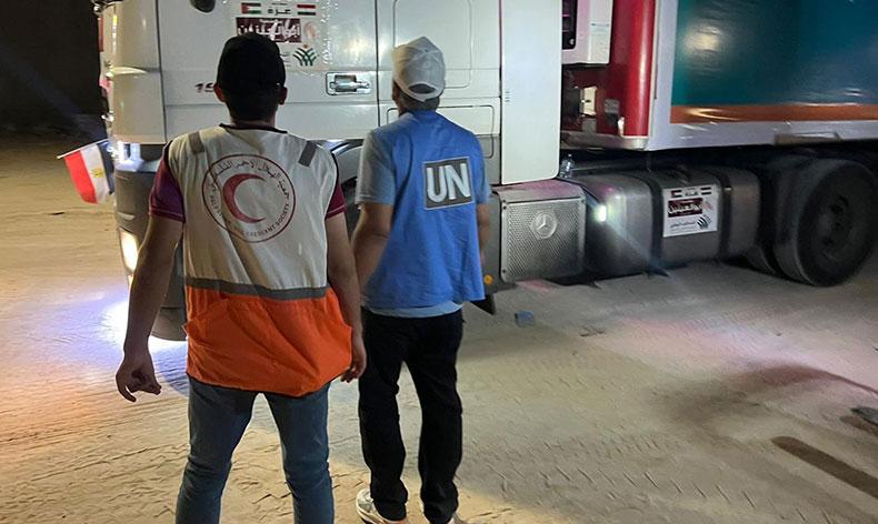 Gazze’ye 4.yardım konvoyu giriş yaptı