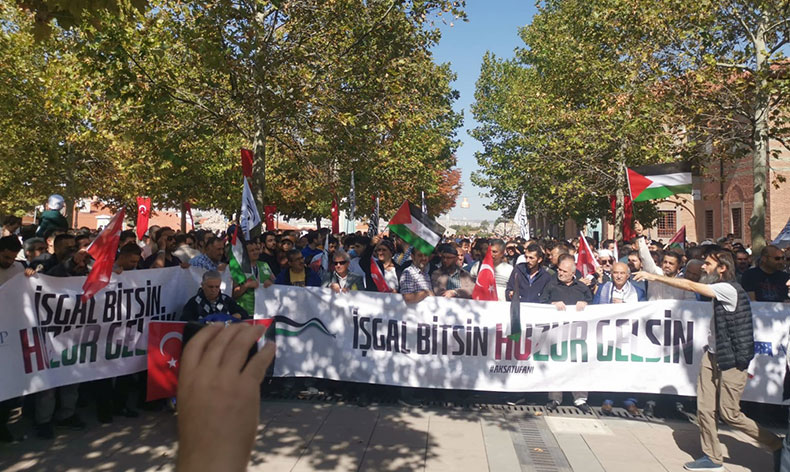 Başkentte İsrail protesto edildi