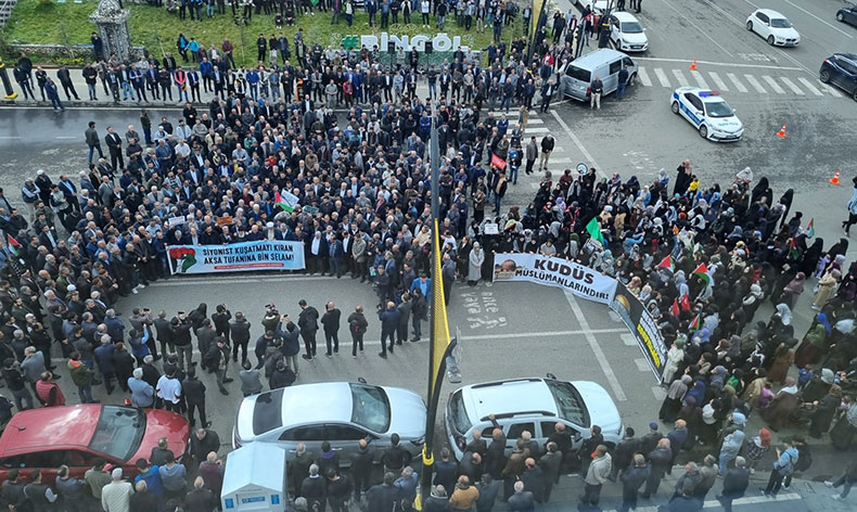 Bingöl’den Filistin’e destek yürüyüşü