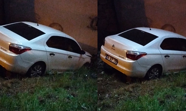 Navigasyonun gösterdiği yola giren araç boşluğa düştü