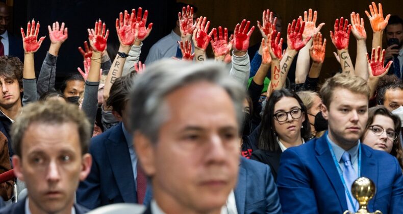 ABD senatosu’nda İsrail protesto edildi