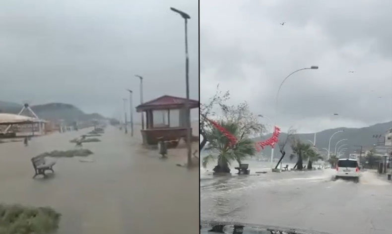 Bursa’da deniz karayla birleşti, yollar göle döndü