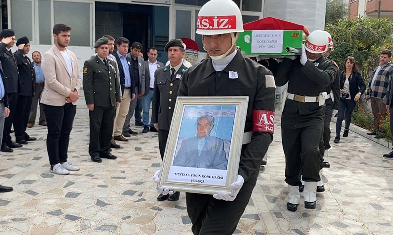 Kore Gazisi Tosun, son yolculuğuna uğurlandı