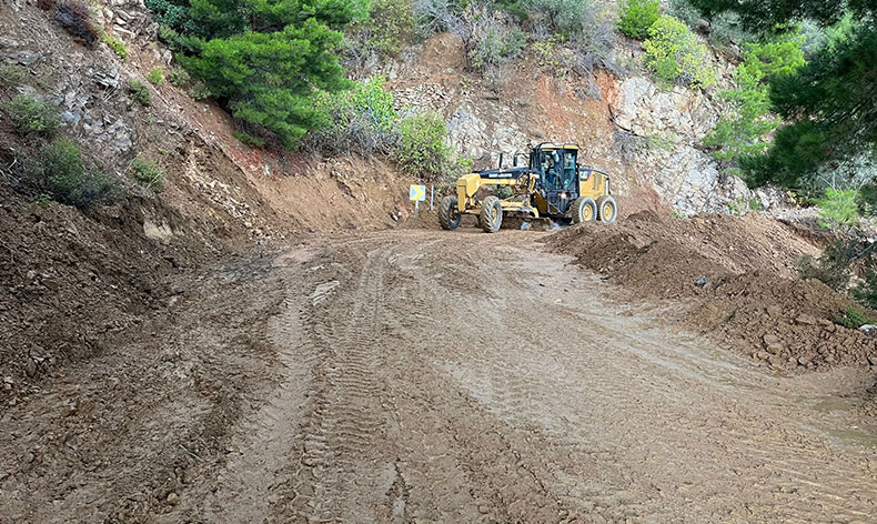 Balıkesir’de yağış nedeniyle heyelan meydana geldi