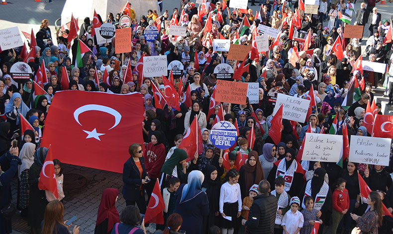 Artvinli kadınlar İsrail’in zulmüne sessiz kalmadı