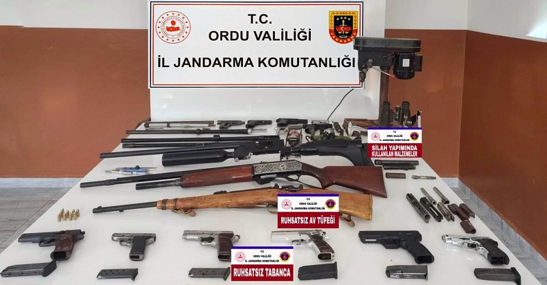 Ordu’da silah ve mühimmat kaçakçılığı operasyonuna 1 tutuklama