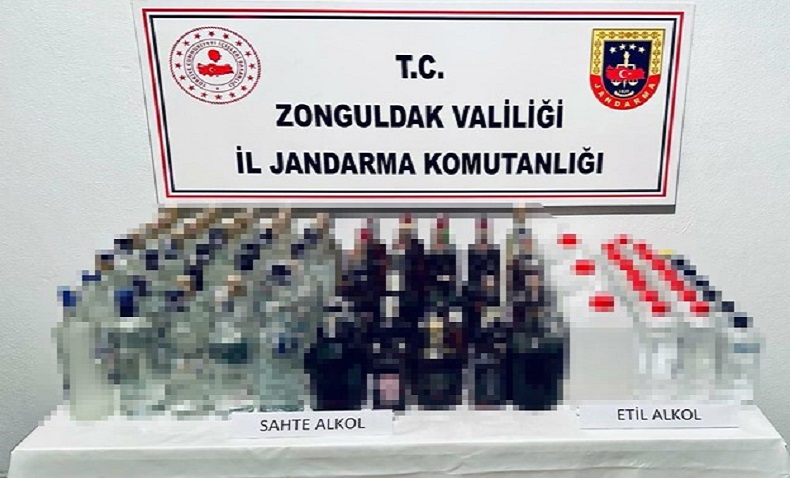 Zonguldak’ta kaçak alkol operasyonu