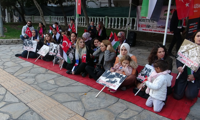 Muğla’dan Filistin’e destek eylemi
