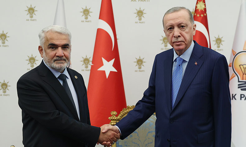 Erdoğan, HÜDA PAR lideriyle görüşüyor