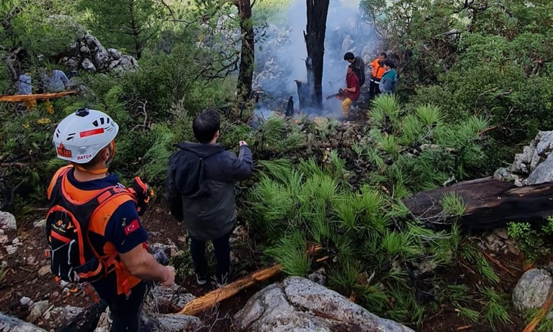 Muğla’da kış ortasında orman yangını