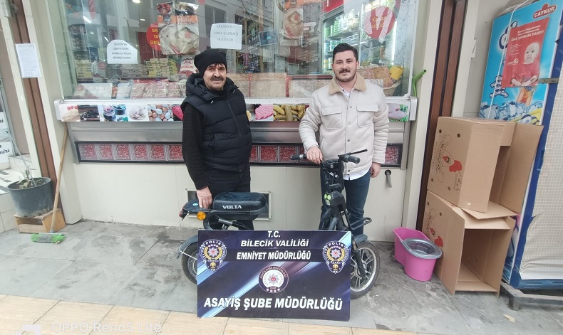 Çalınan bisiklet kısa sürede bulundu