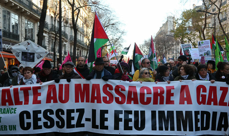 Paris’te Gazze’de ateşkes için yürüyüş