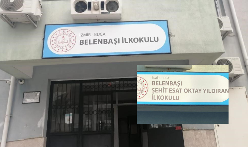 O okuldan Esat Oktay Yıldıran’ın adı kaldırıldı