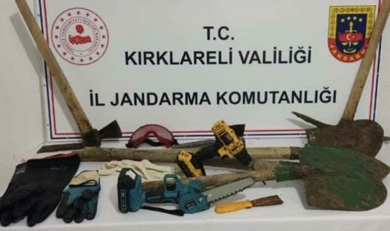 Kırklareli’de kaçak kazı yapan şüpheliler yakalandı
