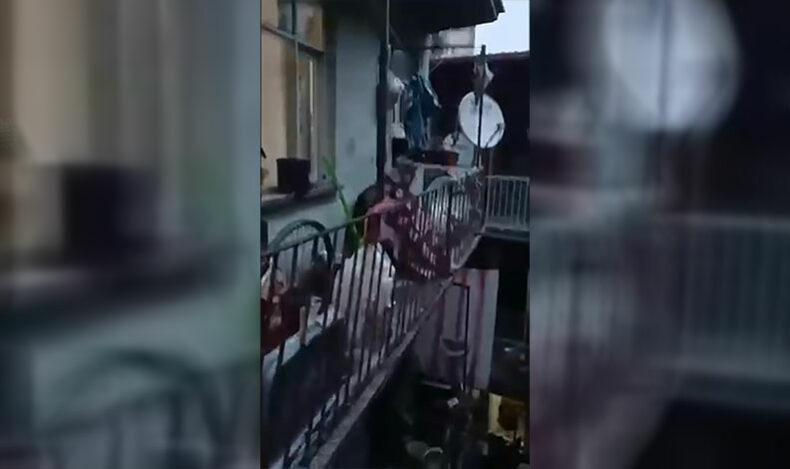 Denizli’de aranan şüpheli balkondaki örtünün altından çıktı