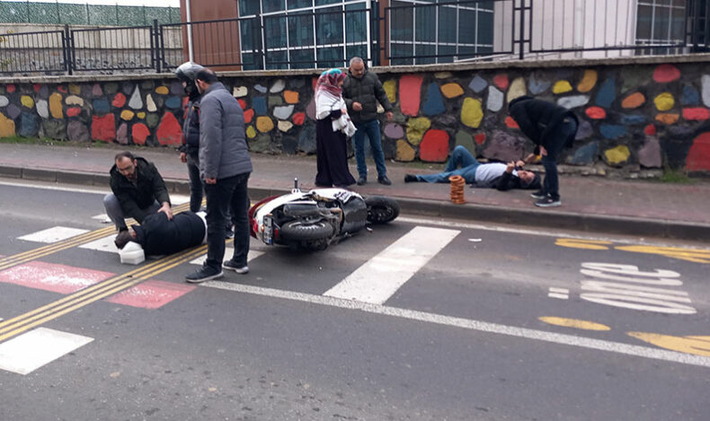 Tekirdağ’da motosiklet yayaya çarptı: 2 yaralı