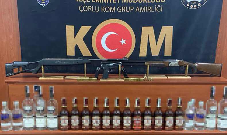 Tekirdağ’da 143 şişe kaçak içki ele geçirildi