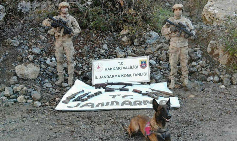 Hakkari kırsalında silah ele geçirildi