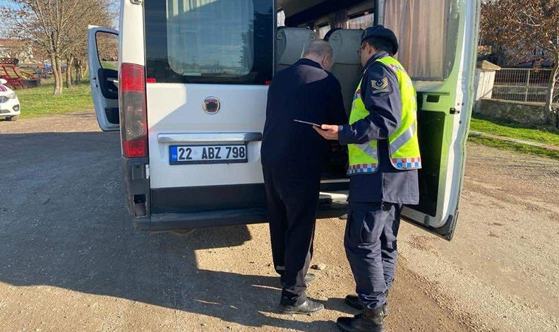 Keşan’da öğrenci servislerine denetleme