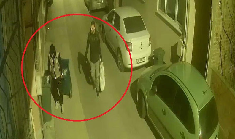 Bursa’da çaldıkları çöp kovasını beğenmeyip değiştirdiler