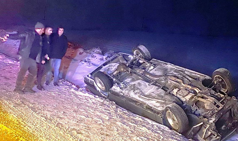 Konya’da otomobil şarampole devrildi: 4 yaralı