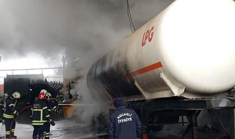 LPG tankı patladı, bir işçi yaralandı