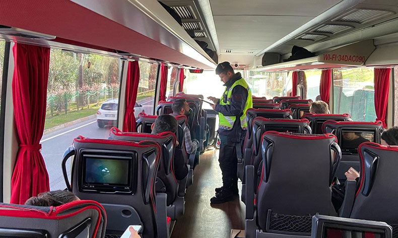 Jandarmadan şehirlerarası otobüslere denetim