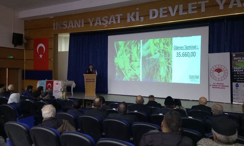 Pazaryeri’nde çiftçilere tarımsal desteklemeler anlatıldı