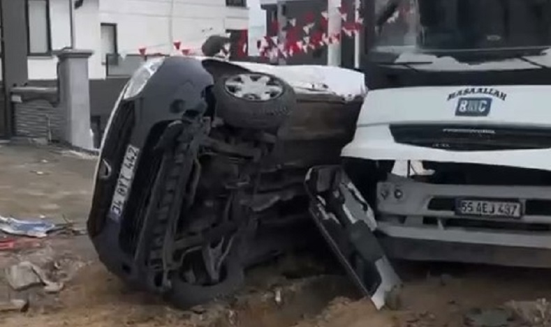 Bursa’da freni boşalan kamyon faciaya sebep oluyordu