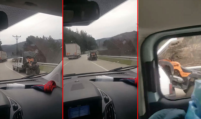 Bursa’da trafikte tehlikeli taşımacılık