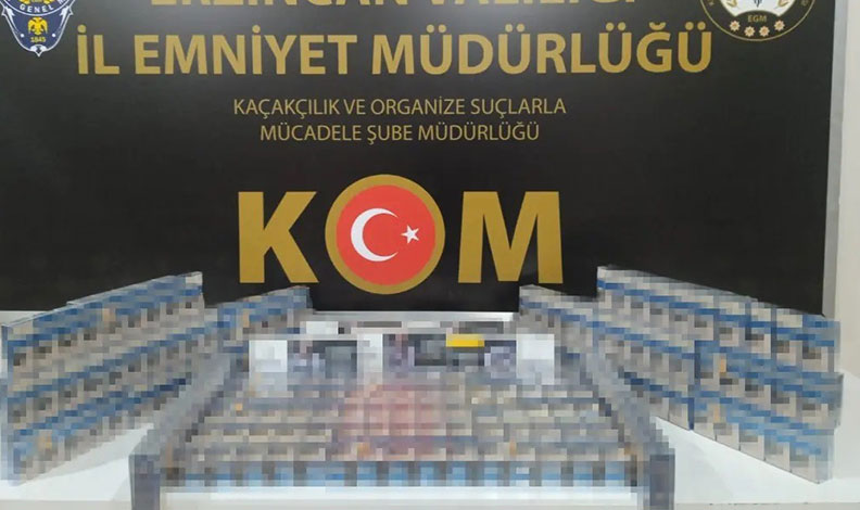 Erzincan’da 400 paket kaçak sigara ele geçirildi