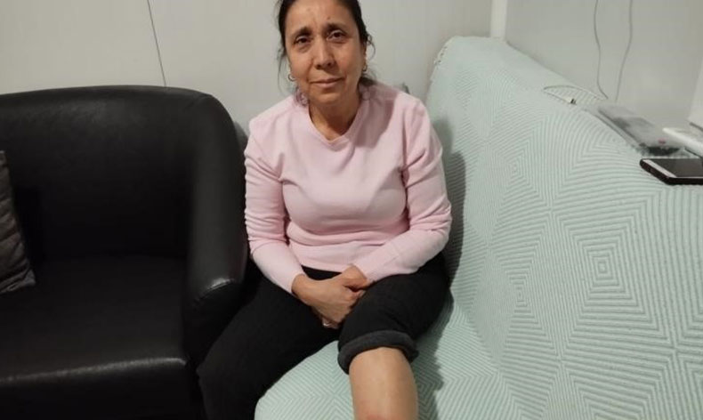 Köpek saldırısına uğrayan kadının bacağında yarık oluştu