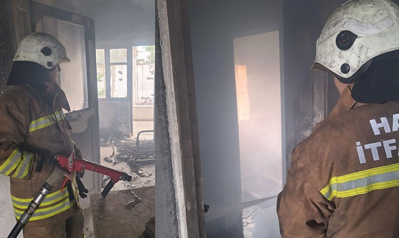 İskenderun’da metruk binada yangın çıktı