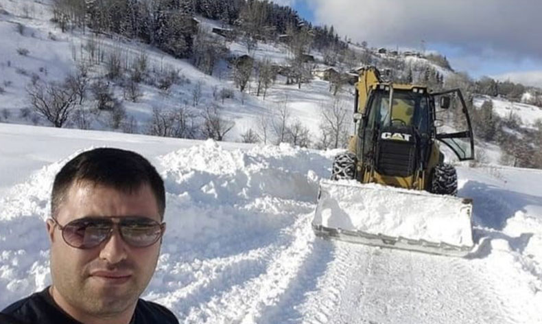 Çığ altında kalan operatör hayatını kaybetti