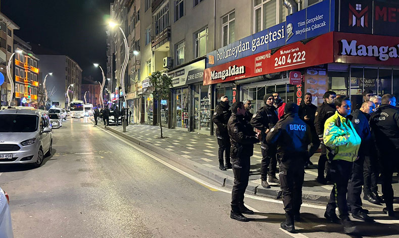 Bolu’da gece saatlerinde ortalık karıştı