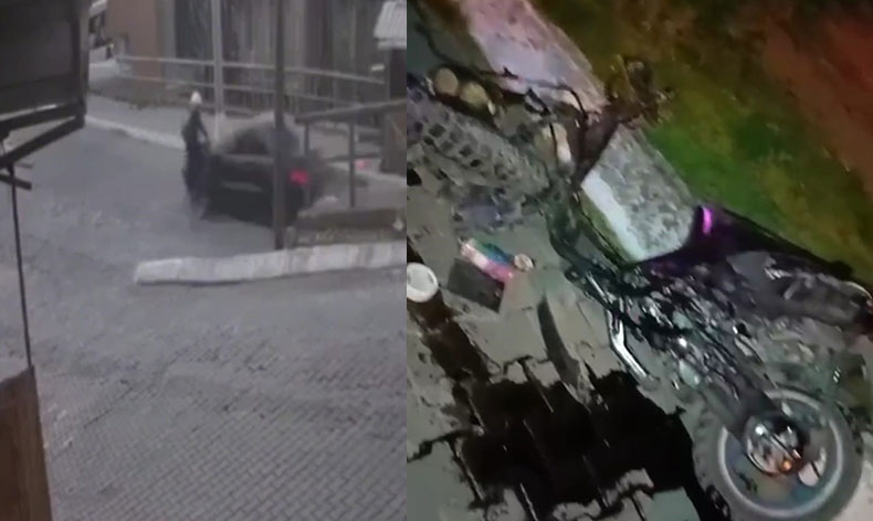 Motosiklet sürücüsünün ölümden döndüğü kaza