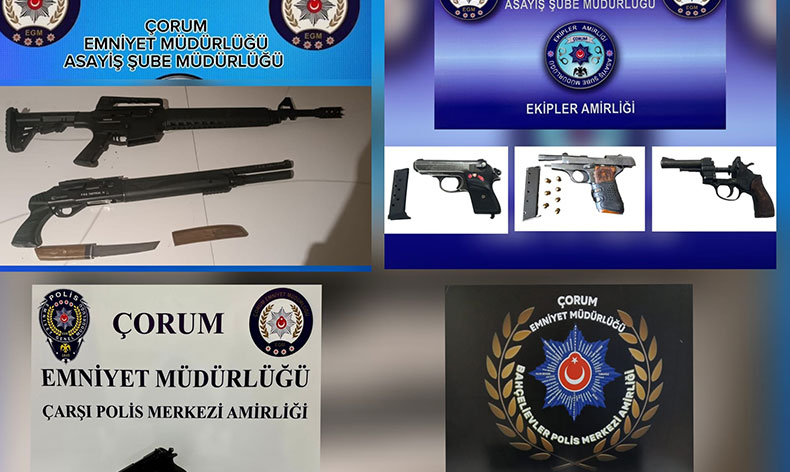 Şok uygulamada 25 silah ele geçirildi