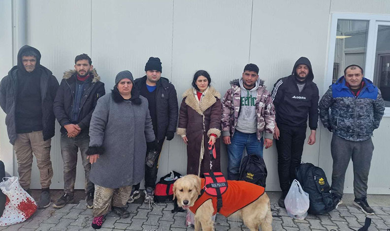 Edirne’de 8 düzensiz göçmen yakalandı