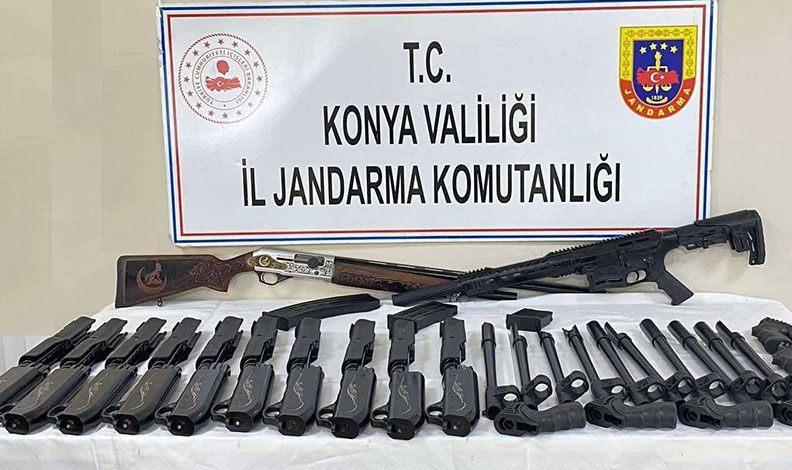 Konya’da silah kaçakçılarına operasyon: 4 gözaltı