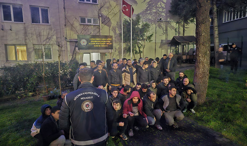Bursa’da kaçak 63 yabancı uyruklu şahsı yakalandı
