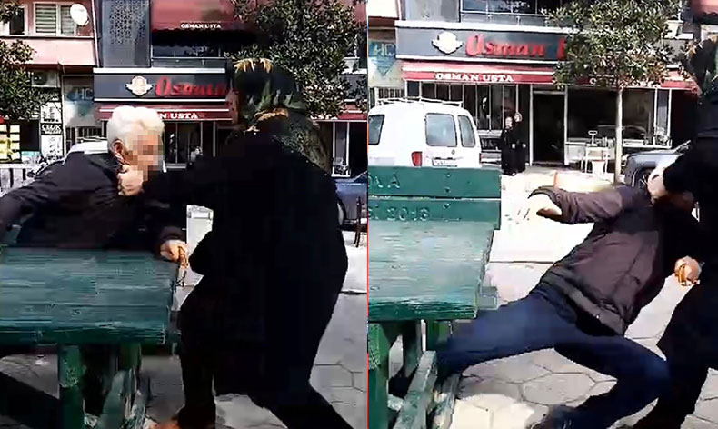 Kendisini rahatsız eden adamı evire çevire dövdü