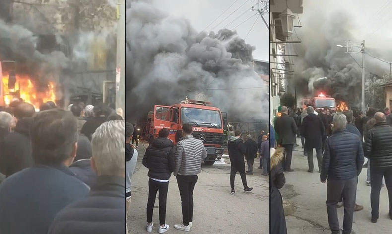 Bursa’da hurdacıda korkutan yangın