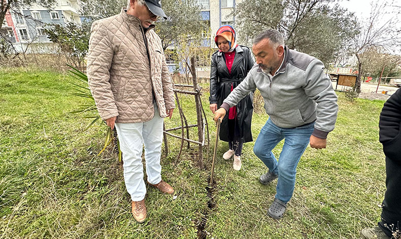 İnşaat temel kazısında tedirgin eden görüntü