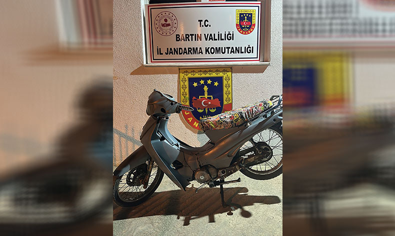 Zonguldak’ta çalınan motosiklet Bartın’da bulundu