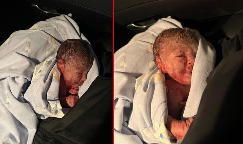 Bir evin bahçesinde yeni doğmuş bebek bulundu