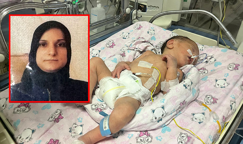 Annesi kazada ölen bebek hayata tutundu