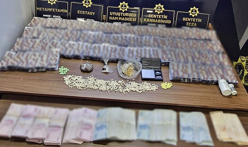 Konya’da on binlerce uyuşturucu hap ele geçirildi: 4 tutuklama